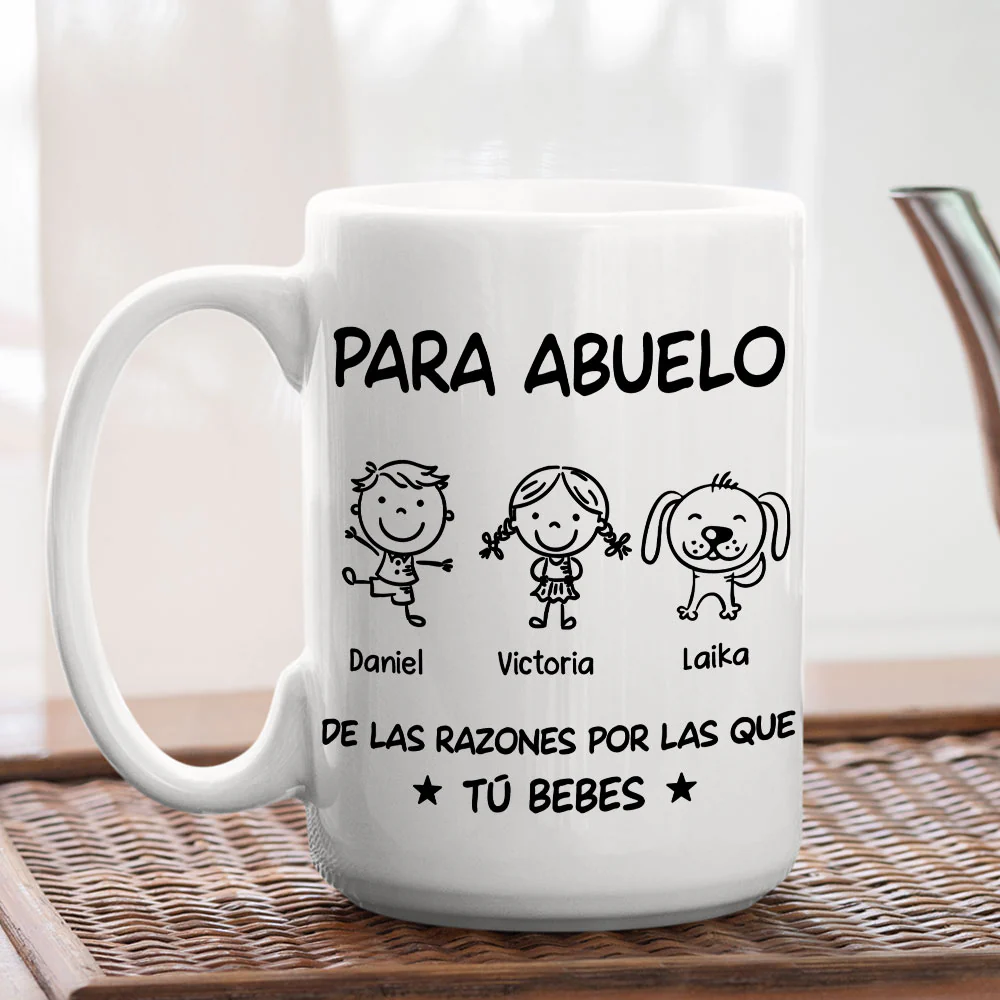 De la razón por la que tú bebes - Taza Personalizada de Café - Image 5