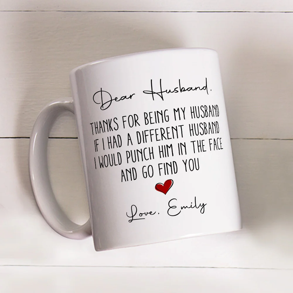 Dear Husband - Personalized Custom Coffee Mug - Image 3