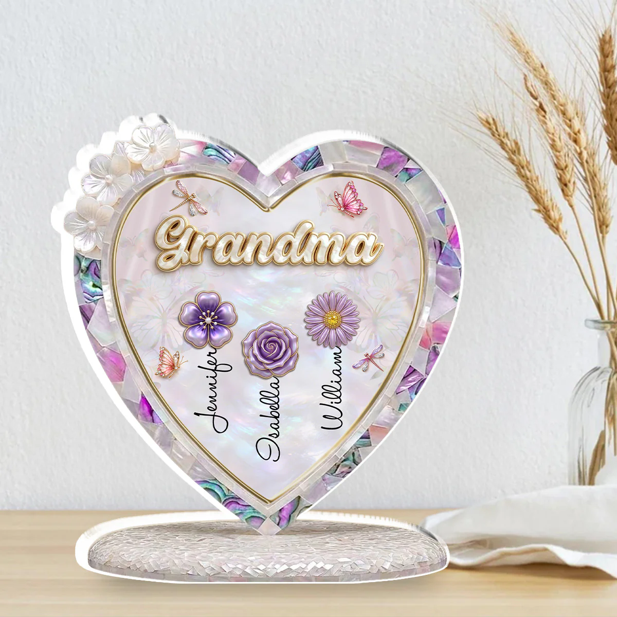 Dear Mom Grandma - Personalized Custom Acrylic Plaque - Image 2
