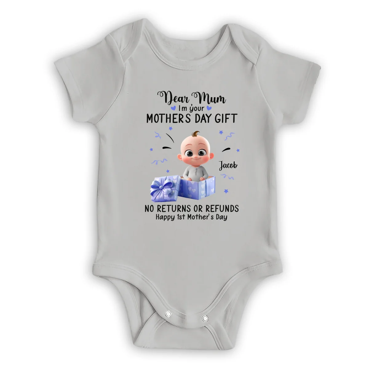 Dear Mum I Am Your Gift - Personalized Custom Baby Onesie - Image 7