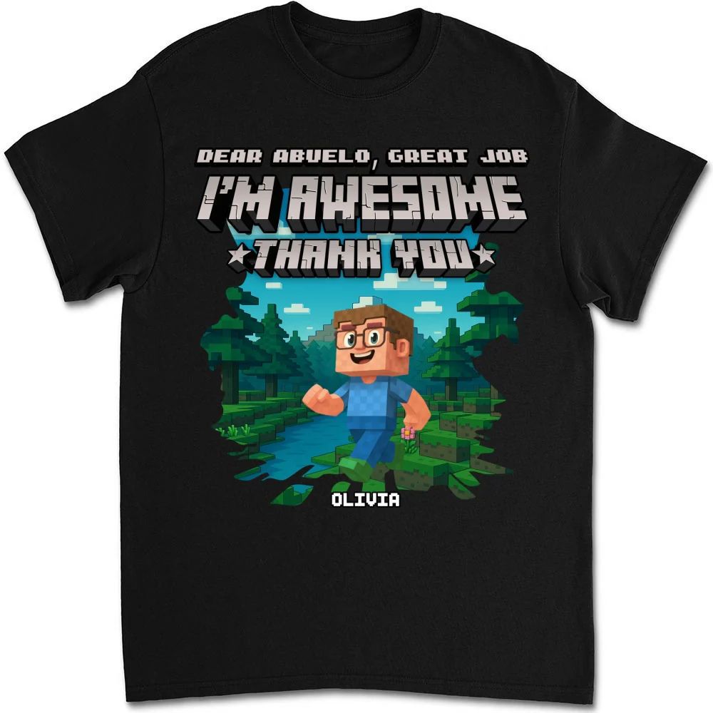 Dear Papa We Are Awesome - Personalized Custom Shirt - Image 5