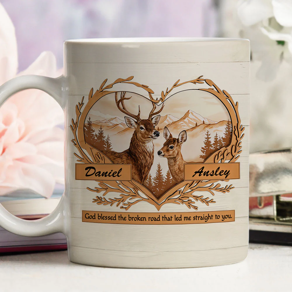 Deer Love - Personalized Custom Coffee Mug - Image 3