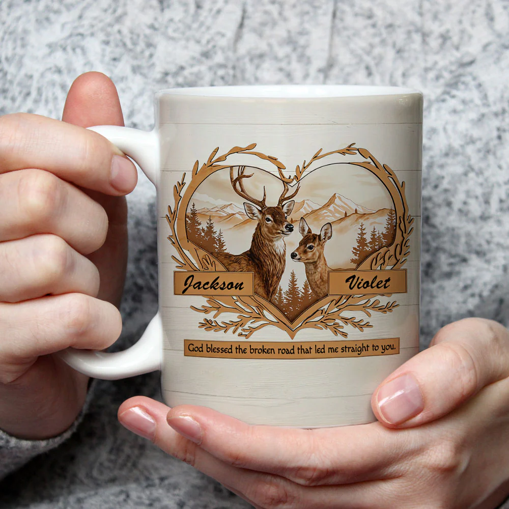 Deer Love - Personalized Custom Coffee Mug - Image 6