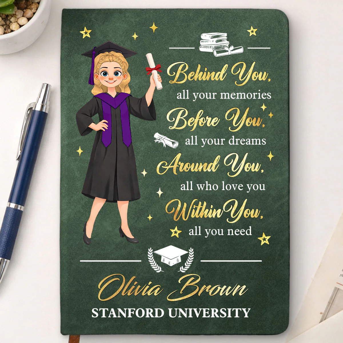 Degree In Hand - Personalized Custom Leather Journal - Image 4