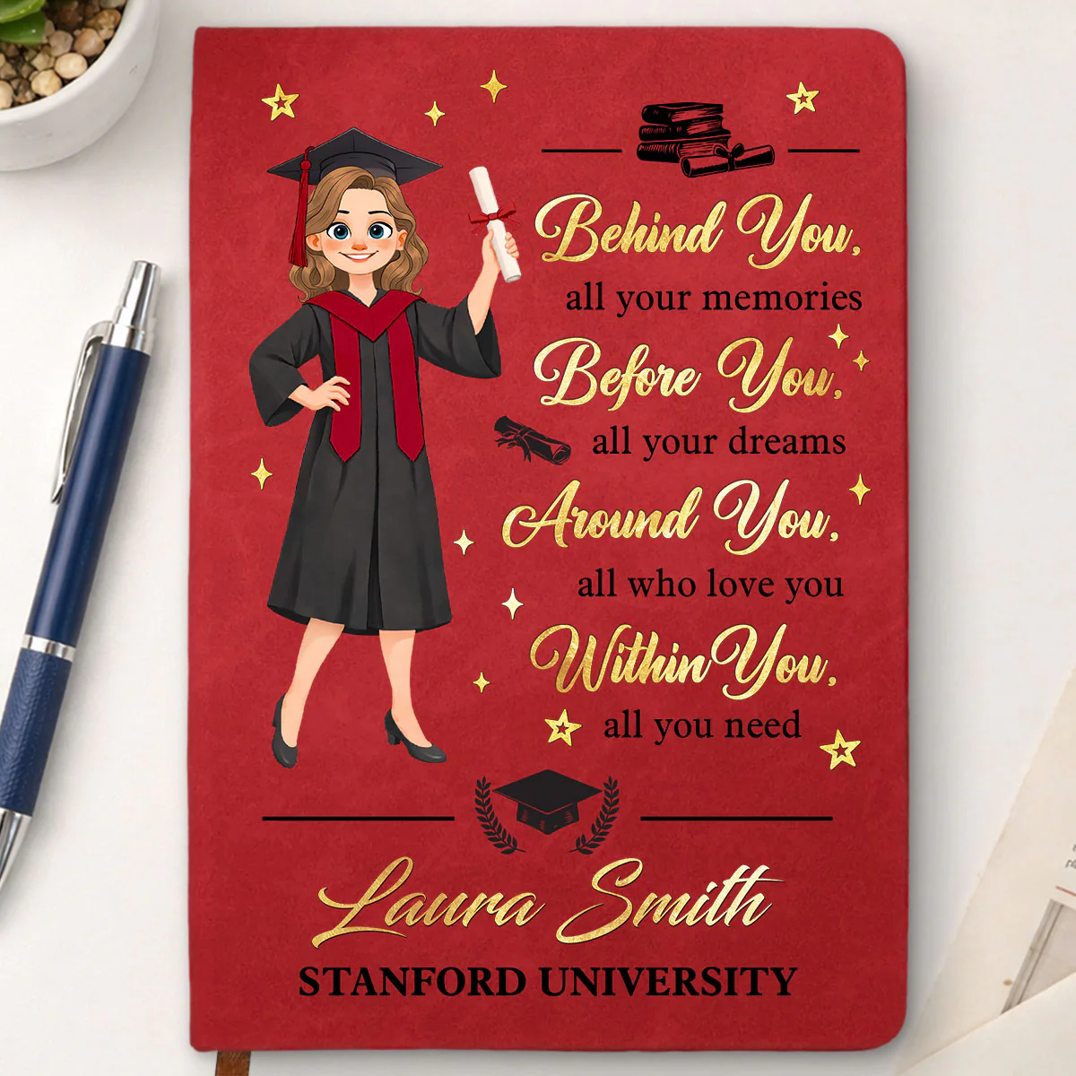 Degree In Hand - Personalized Custom Leather Journal - Image 5