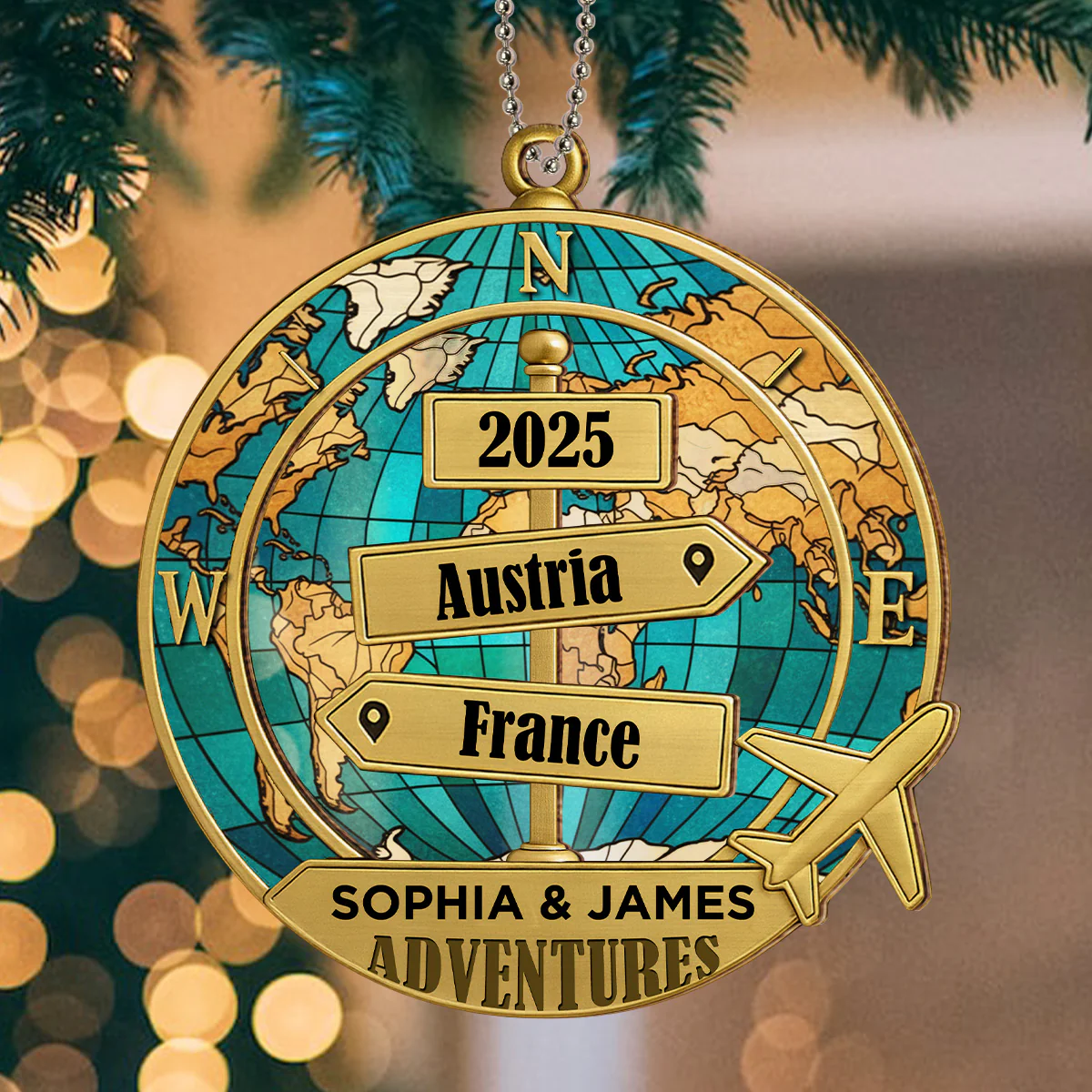 Destination Of All Year - Personalized Custom Suncatcher Ornament - Image 4