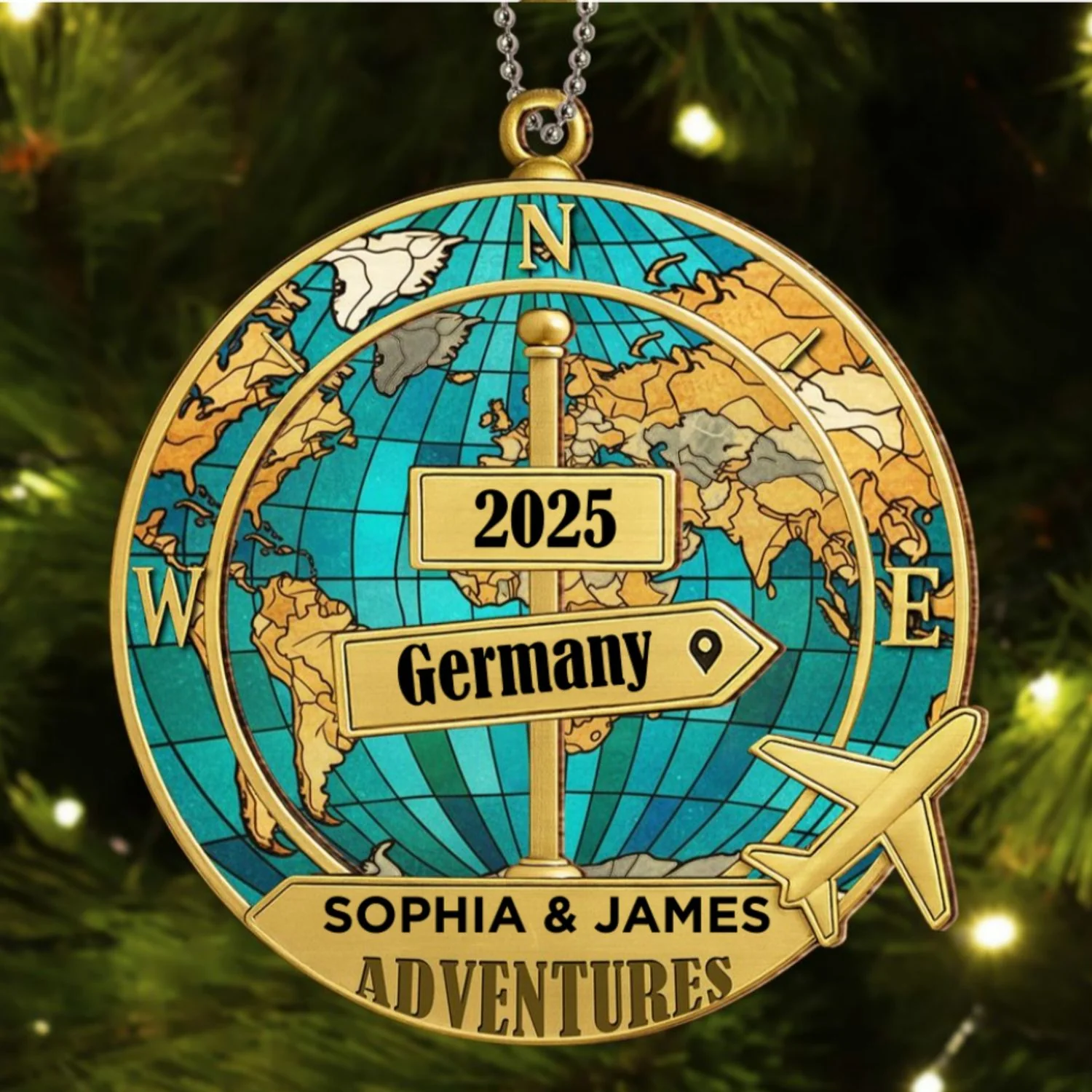 Destination Of All Year - Personalized Custom Suncatcher Ornament - Image 7