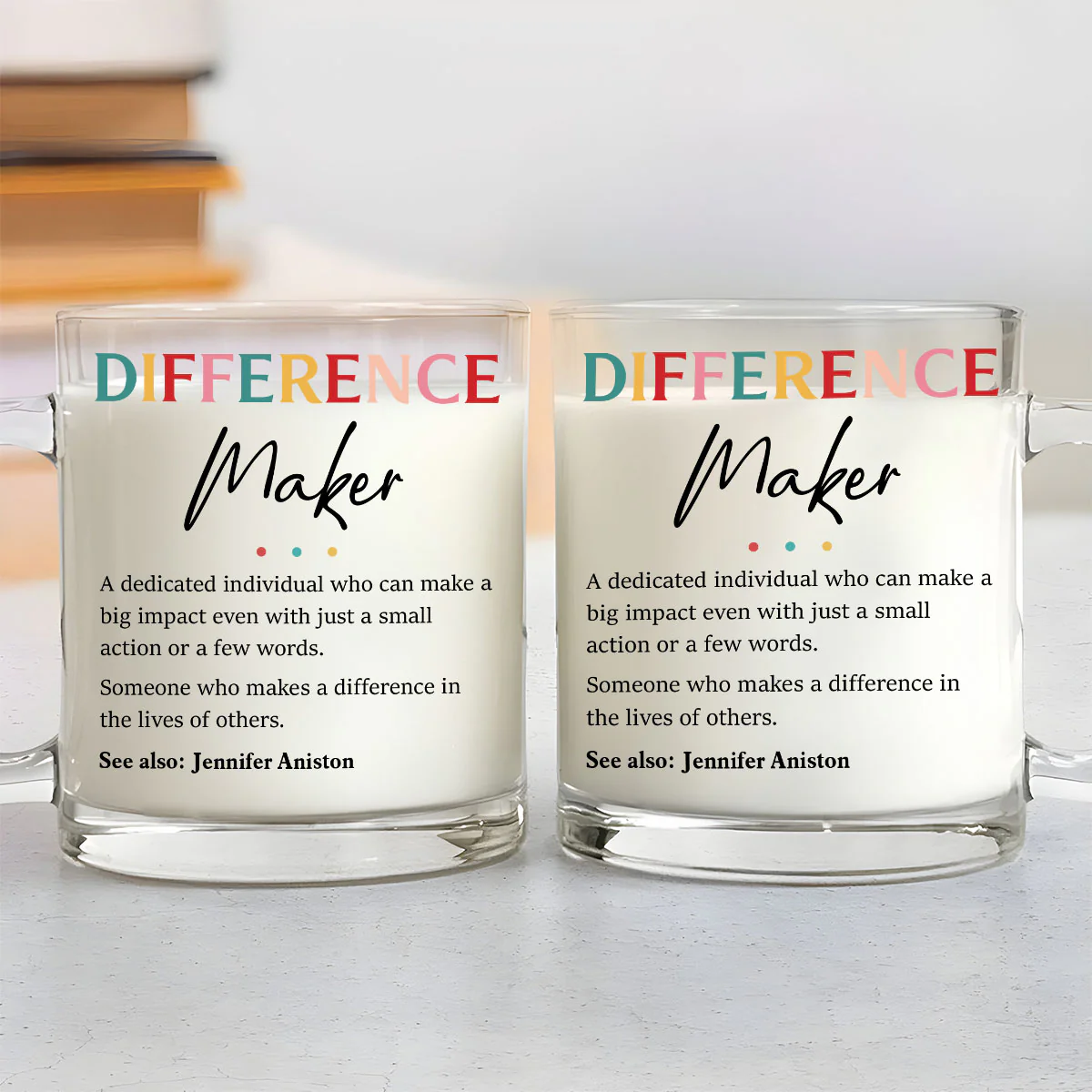 Difference Maker - Personalized Custom Glass Mug - Image 2