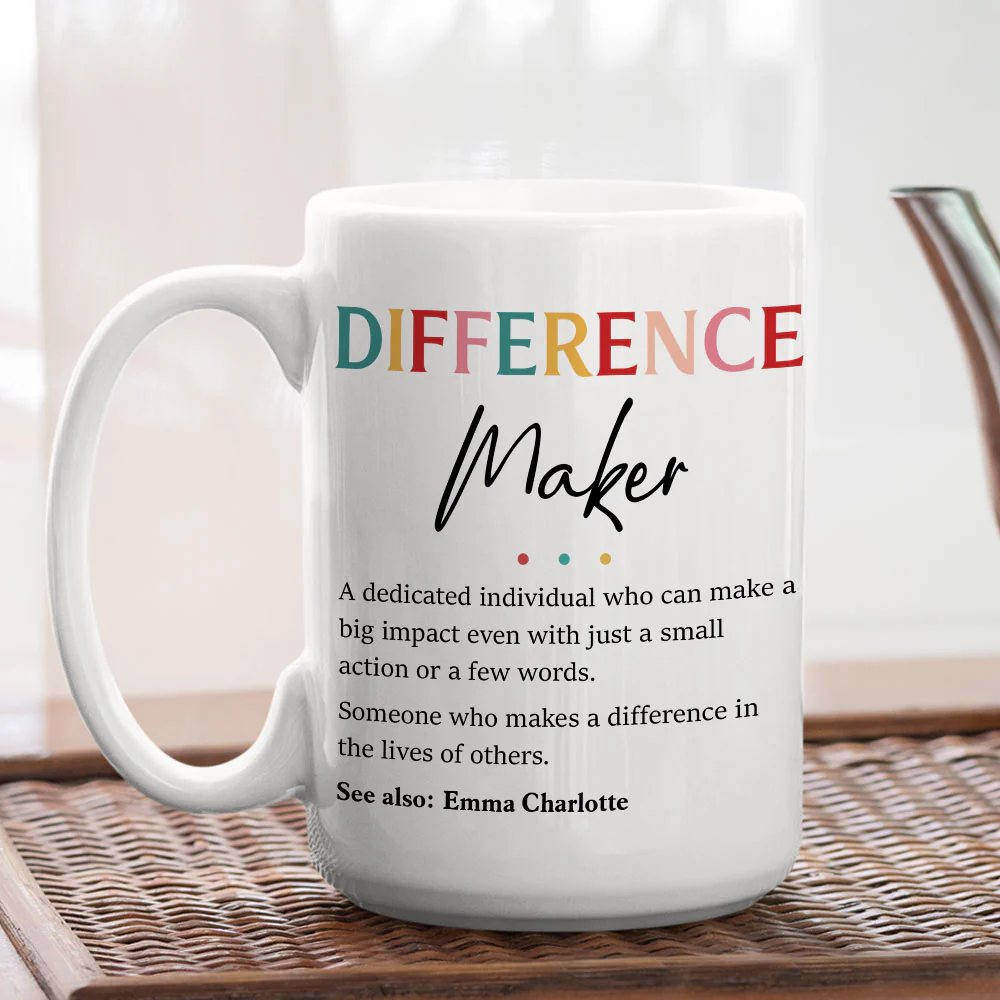 Difference Maker - Personalized Custom Mug - Image 4