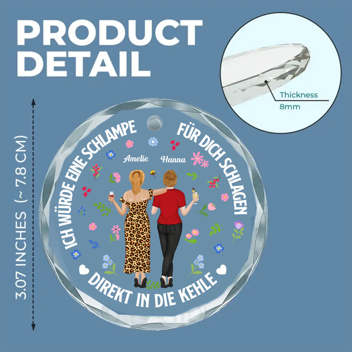 Direkt In Die Kehle - Personalisiertes Individuelles Glasornament - Image 5