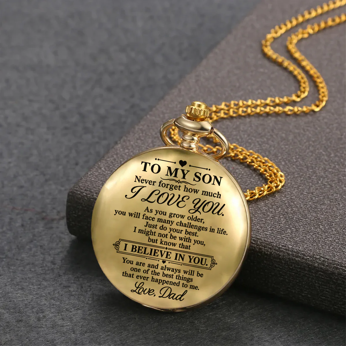 Do Your Best -  Personalized Custom Print Pocket Watch - Image 3