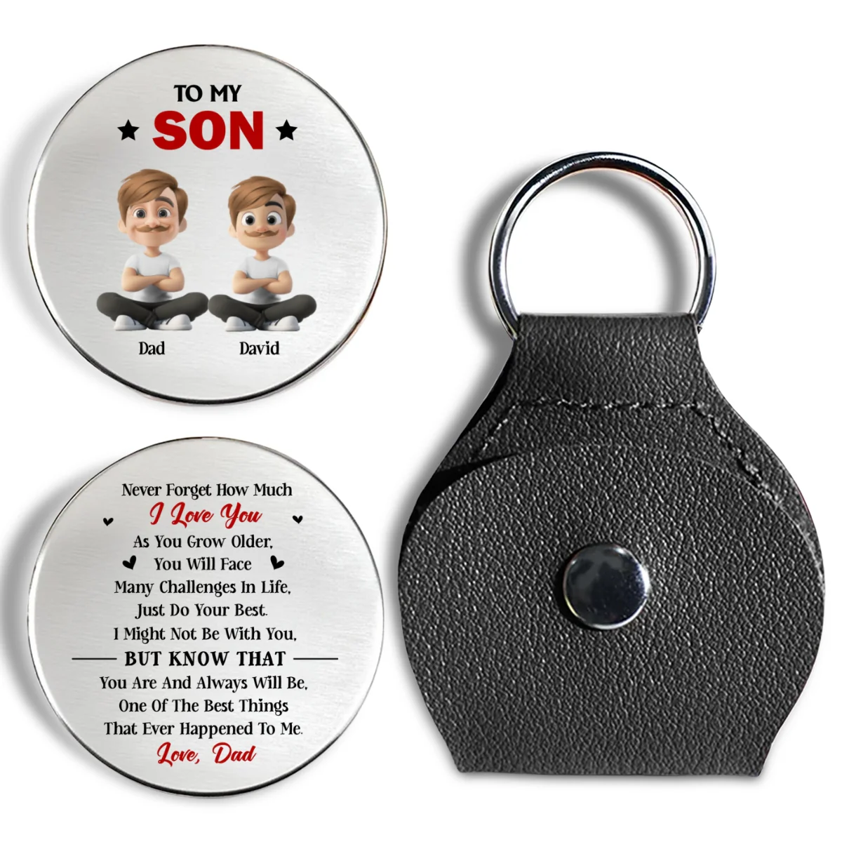 Do Your Best Son - Personalized Custom Pocket Hug - Image 6