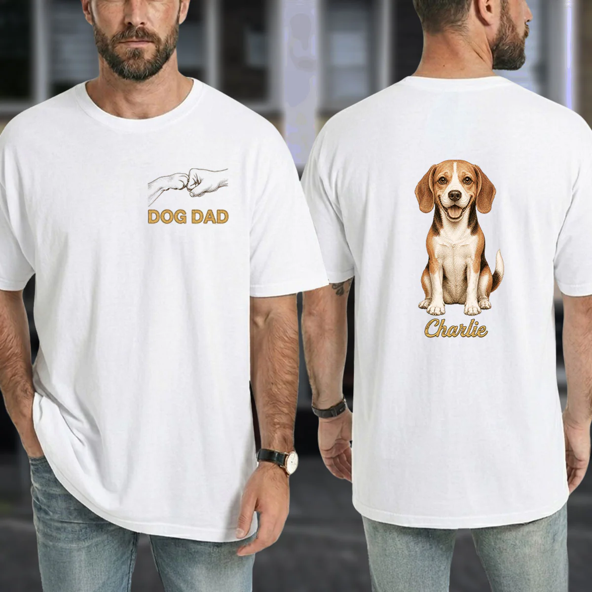 Dog Dad Classic - Personalized Custom Shirt