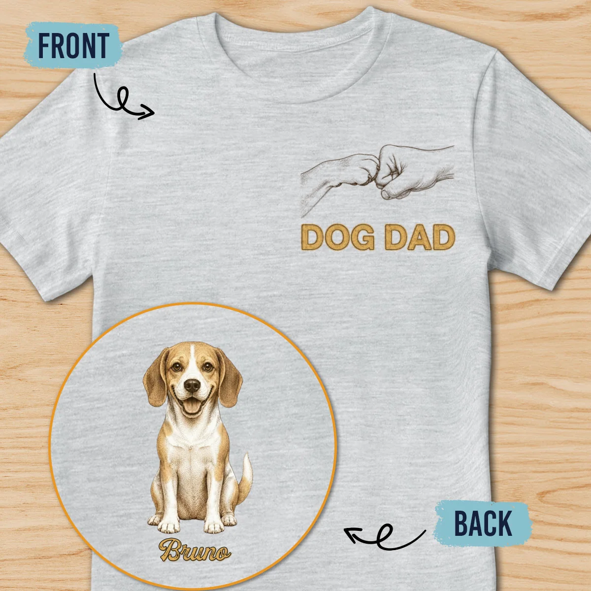 Dog Dad Classic - Personalized Custom Shirt - Image 11