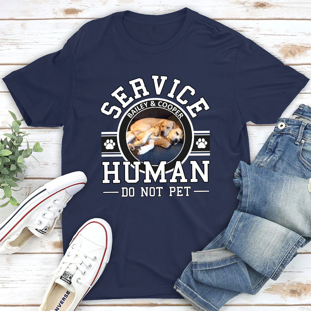 Dog Service Human Logo - Personalized Custom Unisex T-shirt - Image 6