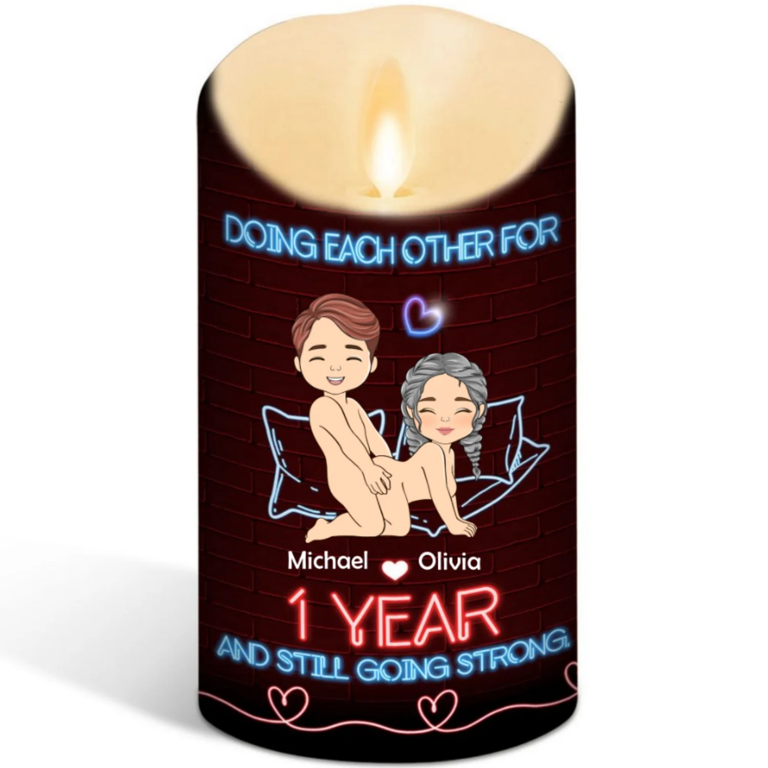 Doing Each Other For Years - Personalized Custom LED Candle - Image 5