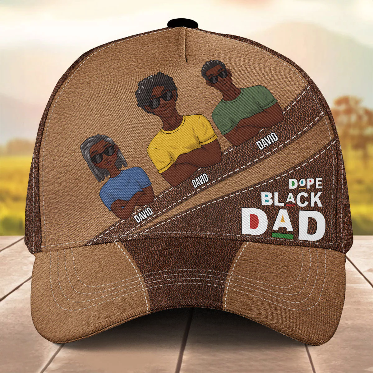 Dope Black Dad - Personalized Classic Cap - Image 2