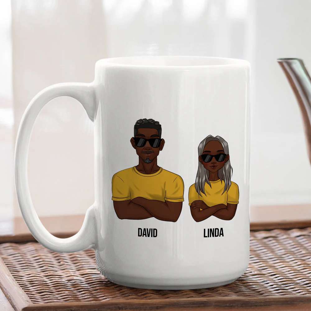 Dope Black Dad - Personalized Custom Coffee Mug - Image 4