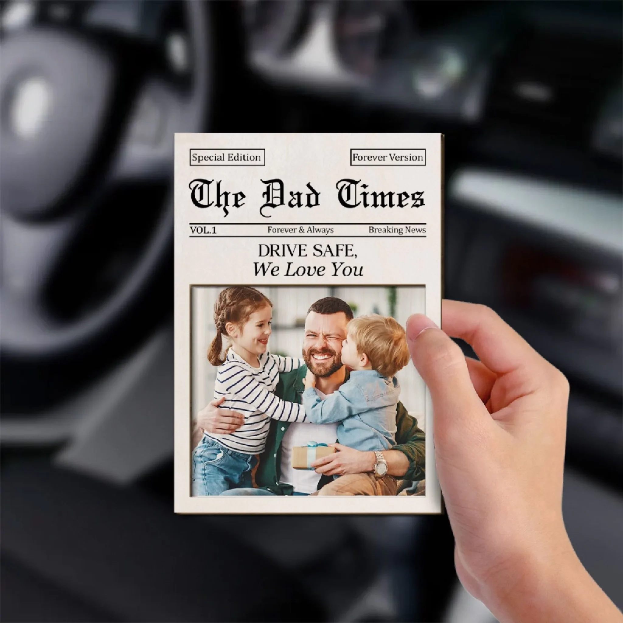 Drive Safe Dad We Love You - Personalized Custom Car Visor Clip - Image 3