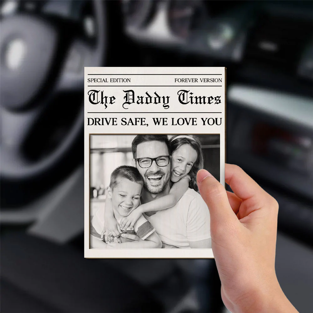 Drive Safe Daddy - Personalized Custom Car Visor Clip - Image 3