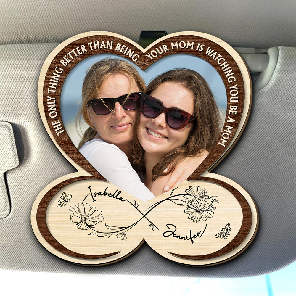 Drive Safe Mommy - Personalized Custom Car Visor Clip - Image 2