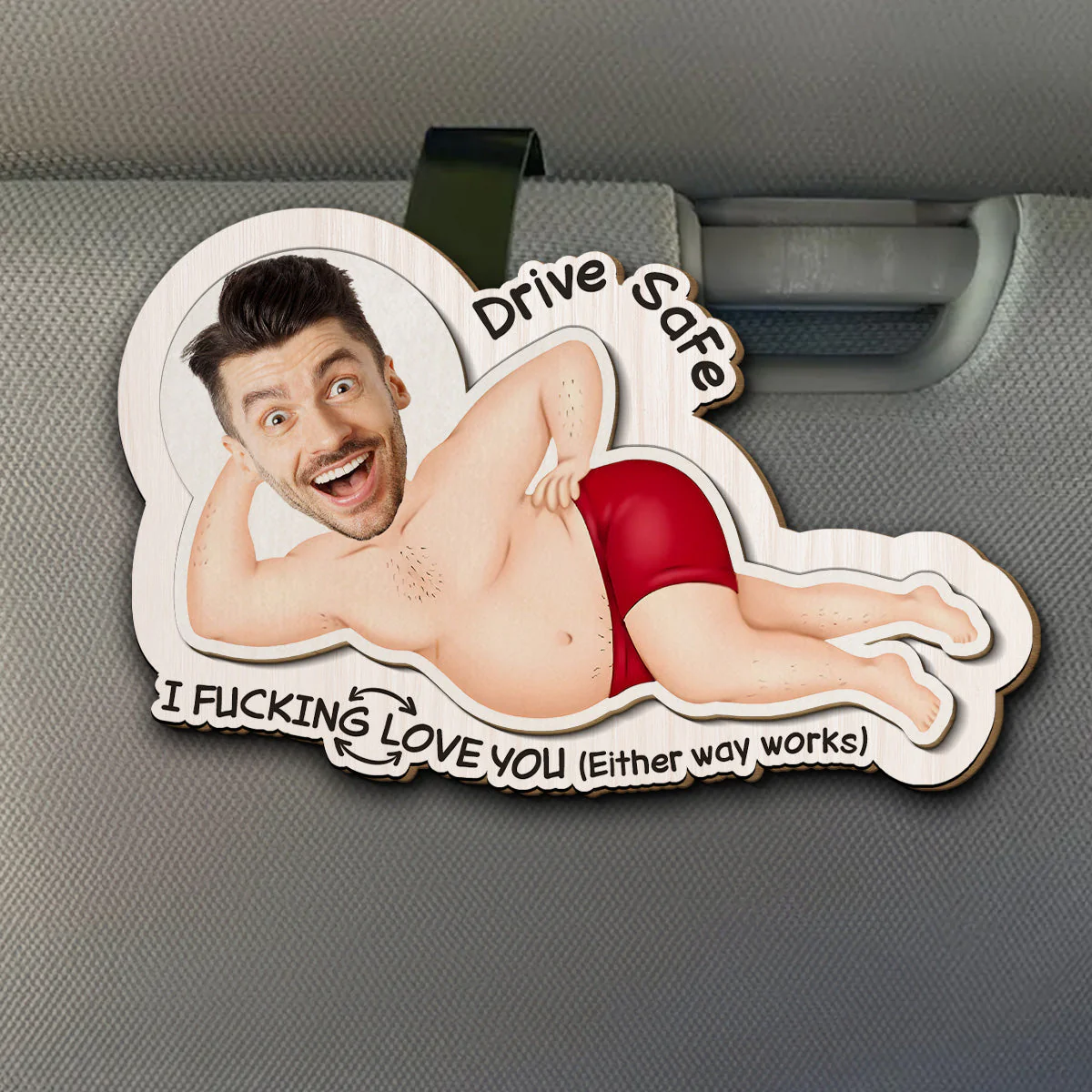 Drive Safe My Husband Wife - Personalized Custom Car Visor Clip - Image 4
