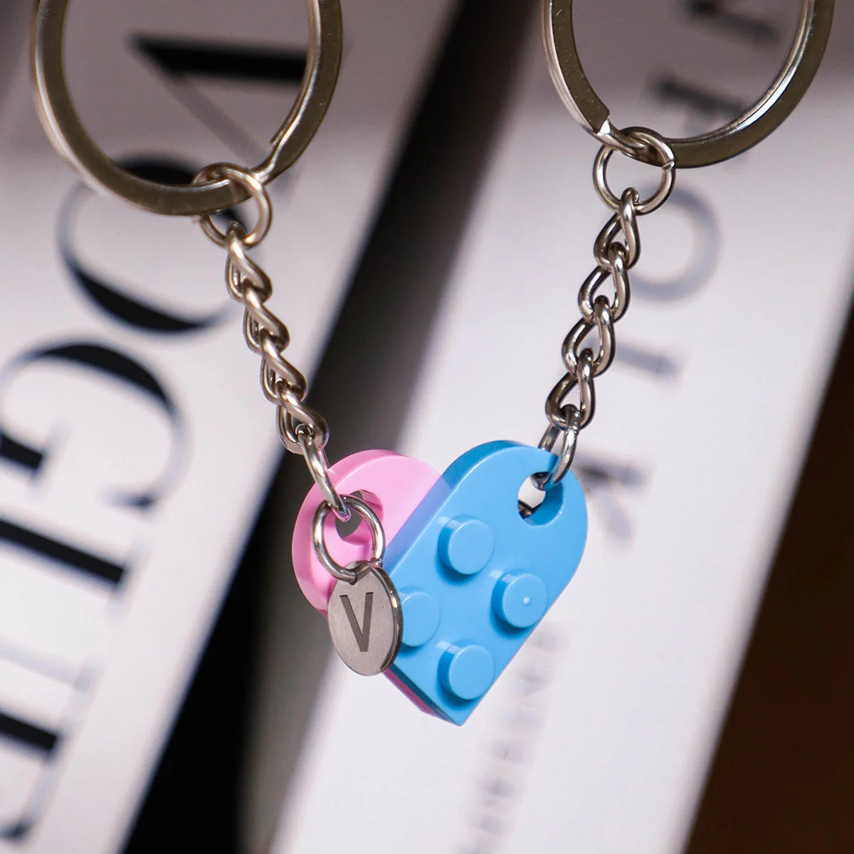 Drive Safe - Personalized Custom Heart Brick Keychain - Image 5