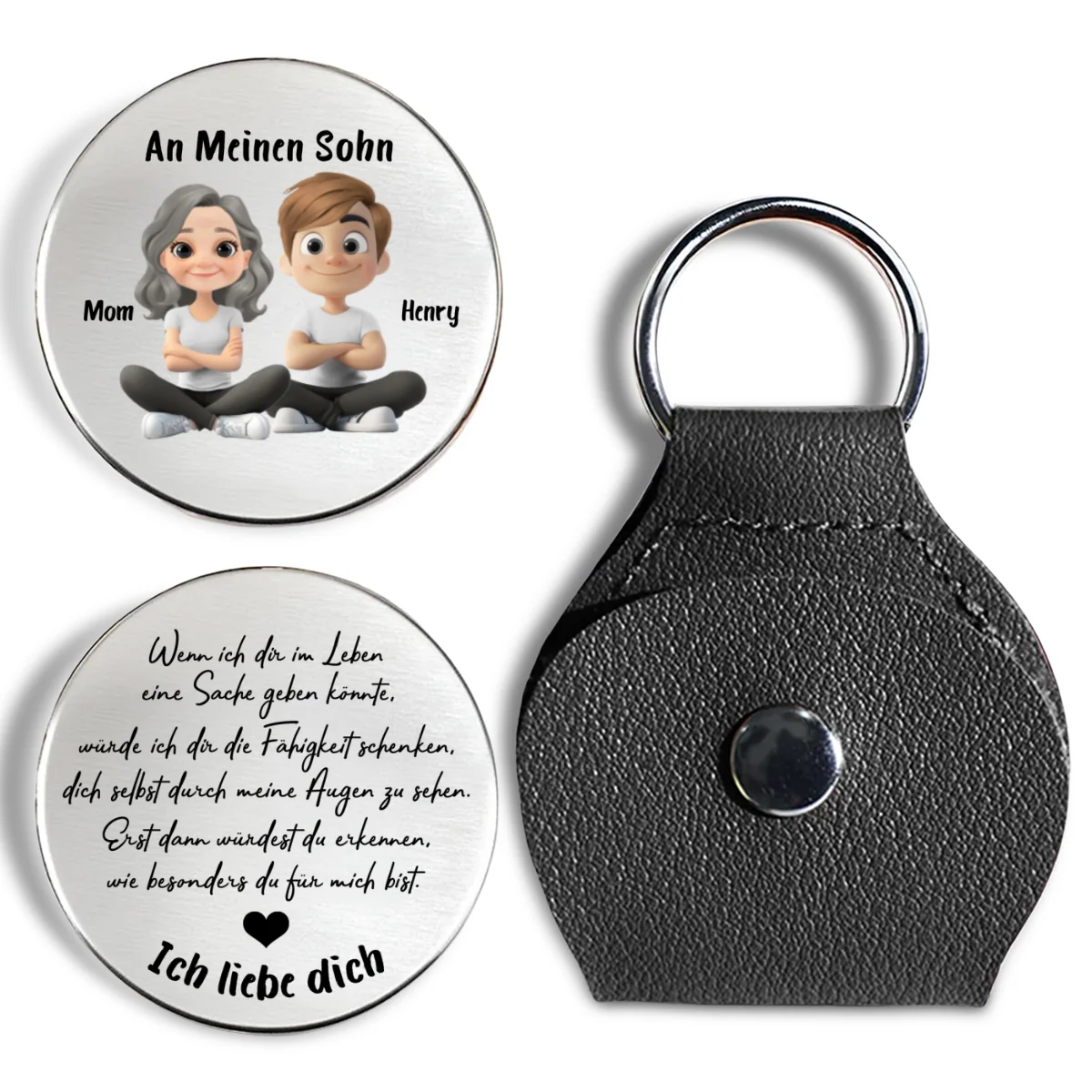 Du Bist Besonders - Personalisierter Individueller Taschen-Umarmungsanhänger - Image 7