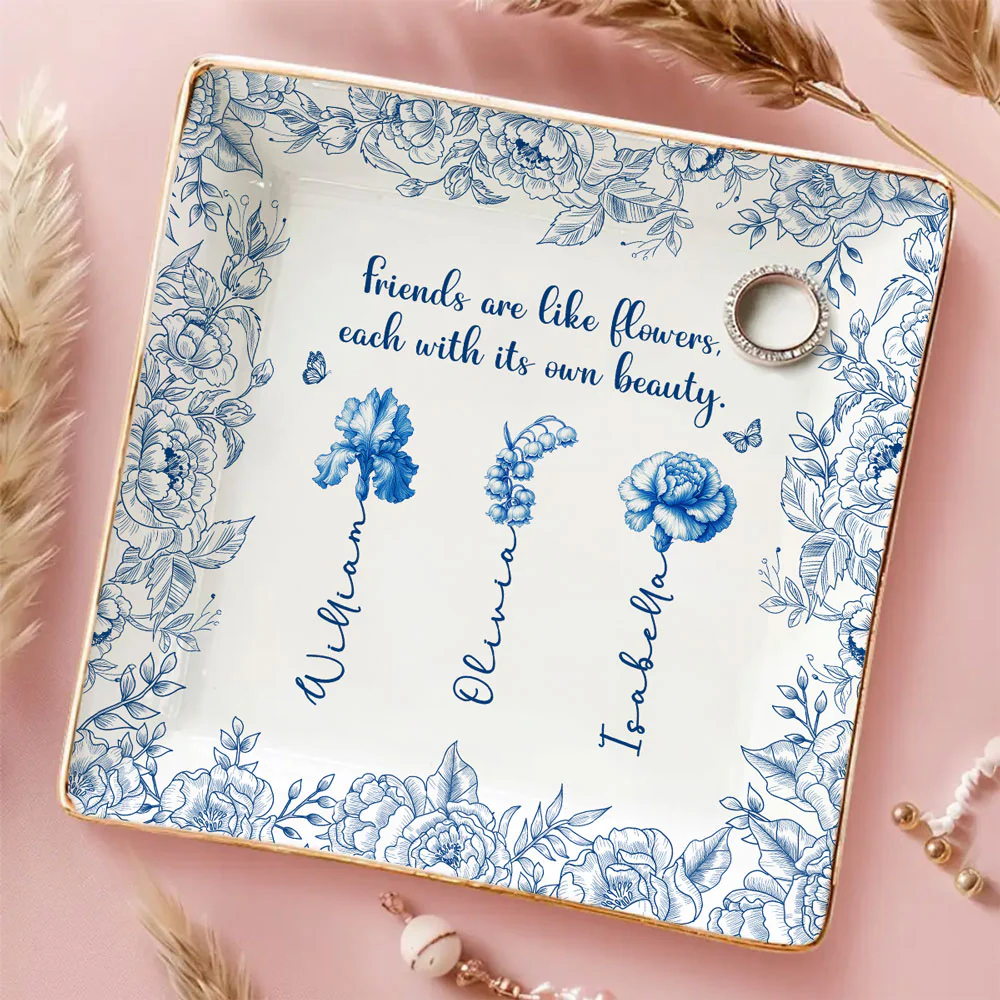 Each Friend Has Special Beauty - Personalized Custom Jewelry Dish - Image 4