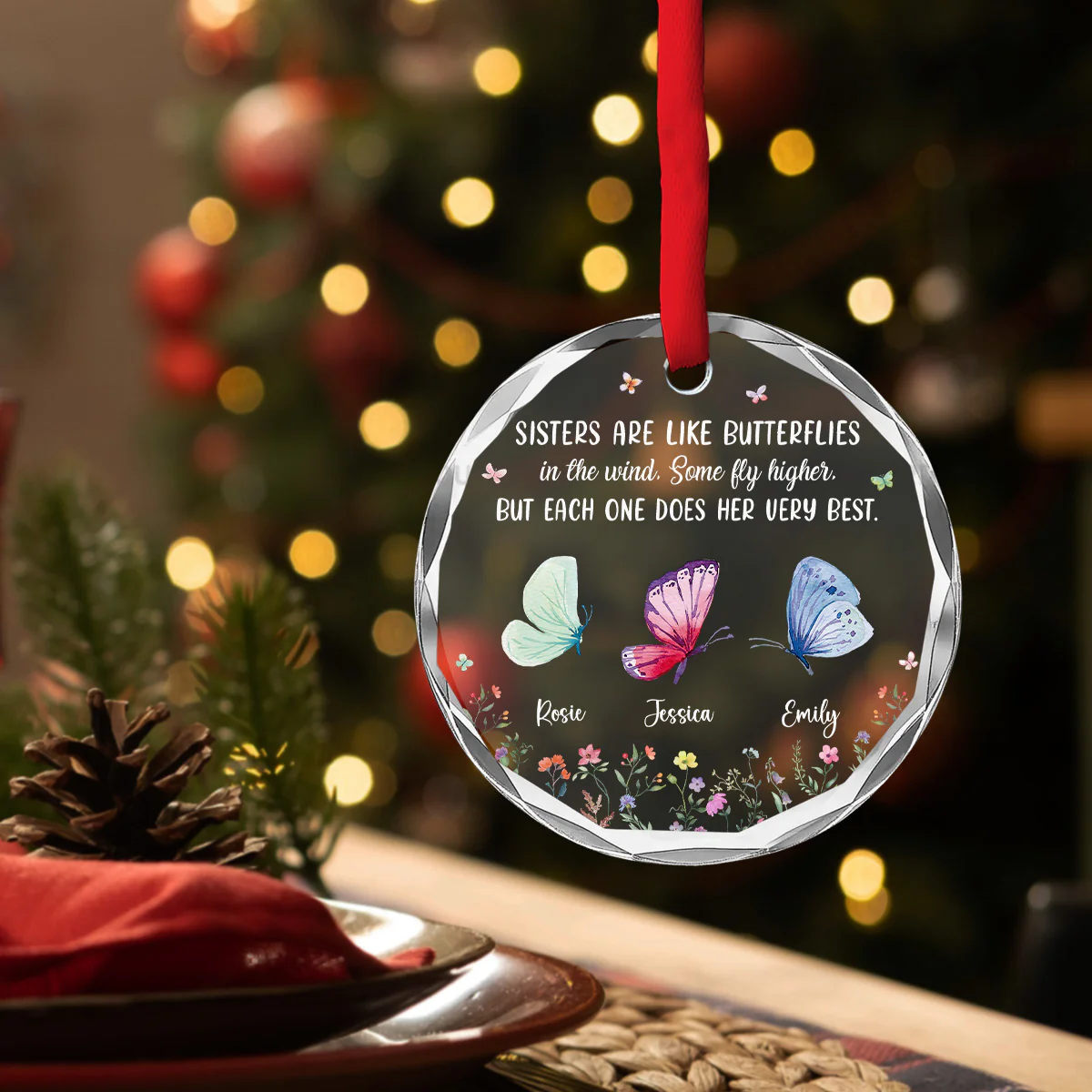 Each One Special Each Beautiful - Personalized Custom Glass Ornament - Image 4