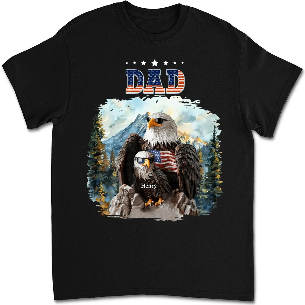 Eagle Papa - Personalized Custom Shirt - Image 6