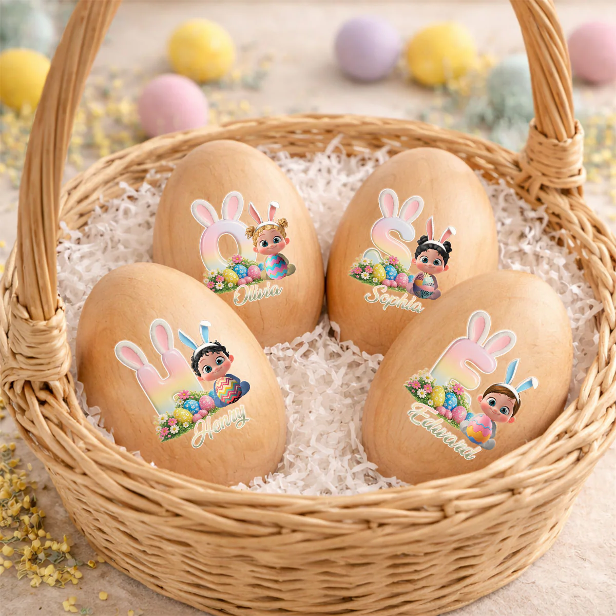  Easter Bunny - Personalized Custom Wooden Egg Shaker - Image 6