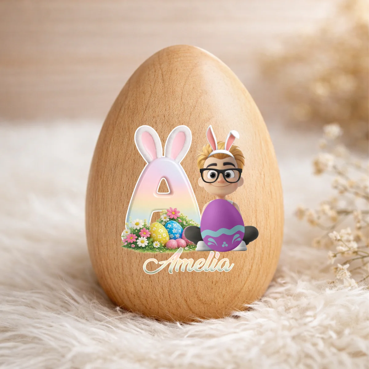  Easter Bunny - Personalized Custom Wooden Egg Shaker - Image 8