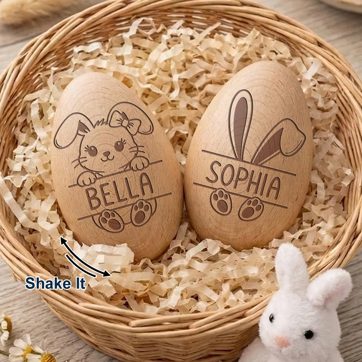 Easter Egg - Personalized Custom Wooden Egg Shaker - Image 4