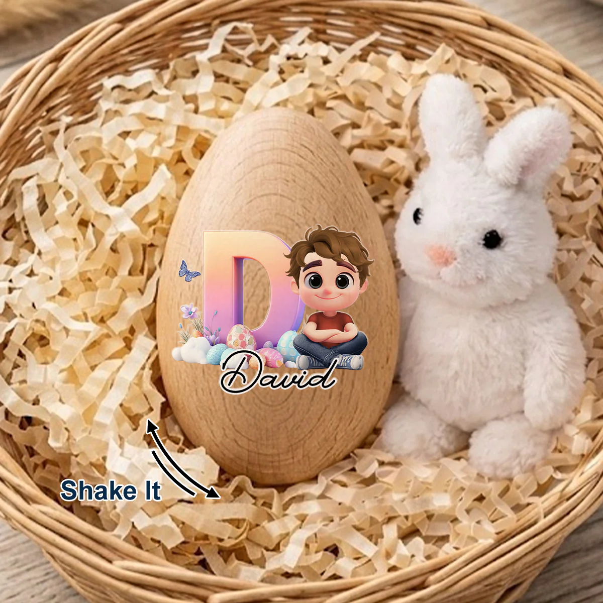 Easter Eggs - Personalized Custom Wooden Egg Shaker - Image 4