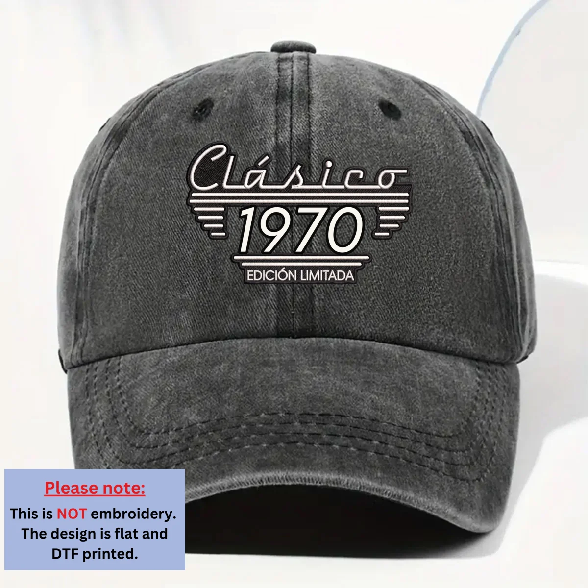 Edición Clásica - Gorra De Mezclilla Lavada Vintage Personalizada - Image 6