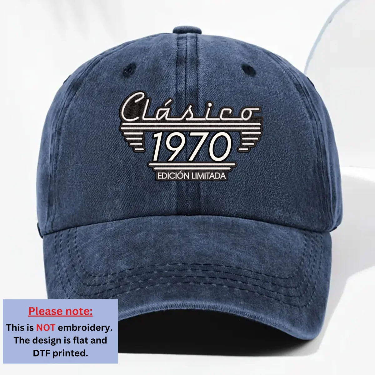 Edición Clásica - Gorra De Mezclilla Lavada Vintage Personalizada - Image 8