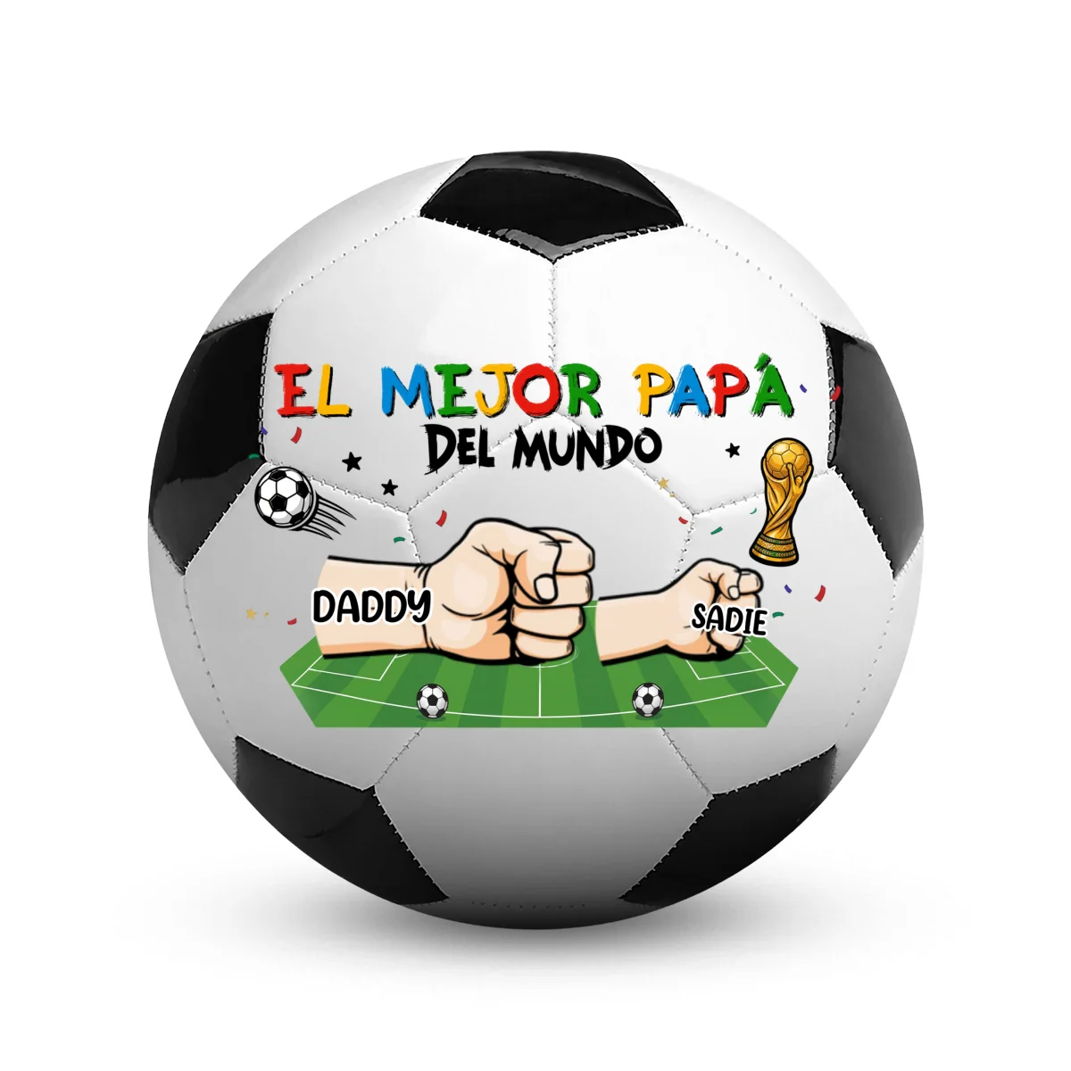 El Mejor Papá - Balón De Fútbol Personalizado - Image 7