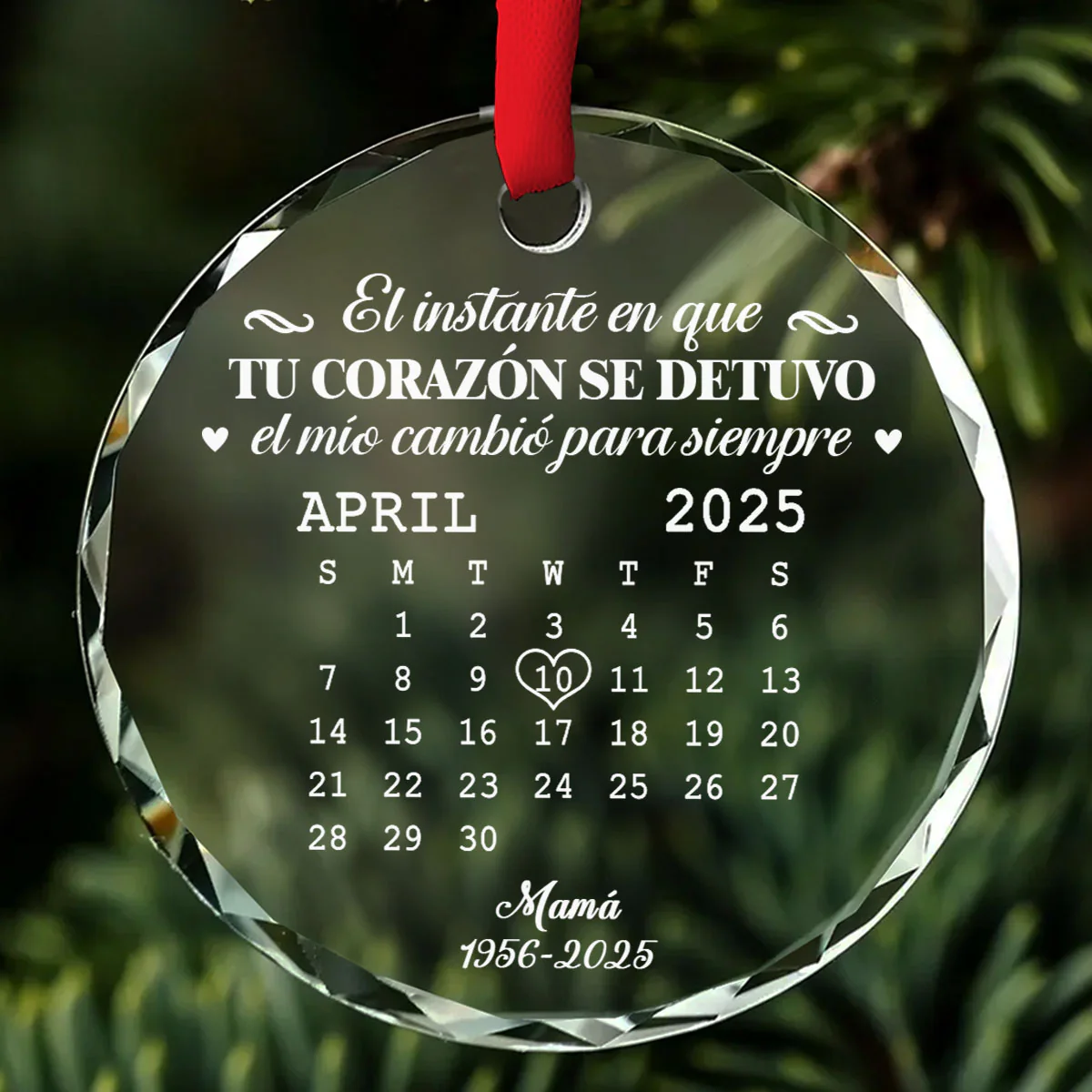 El Momento - Adorno de Cristal Personalizado