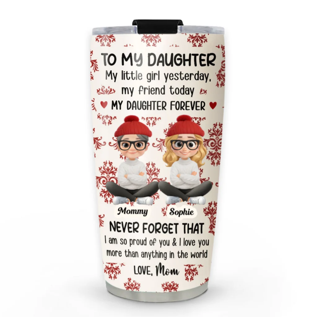 Endless Love For My Daughter - Personalized Custom Tumbler - Image 6