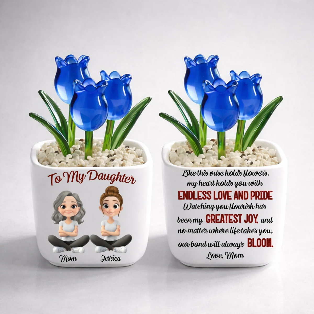 Endless Love For You - Personalized Custom Glass Everlasting Tulips - Image 9