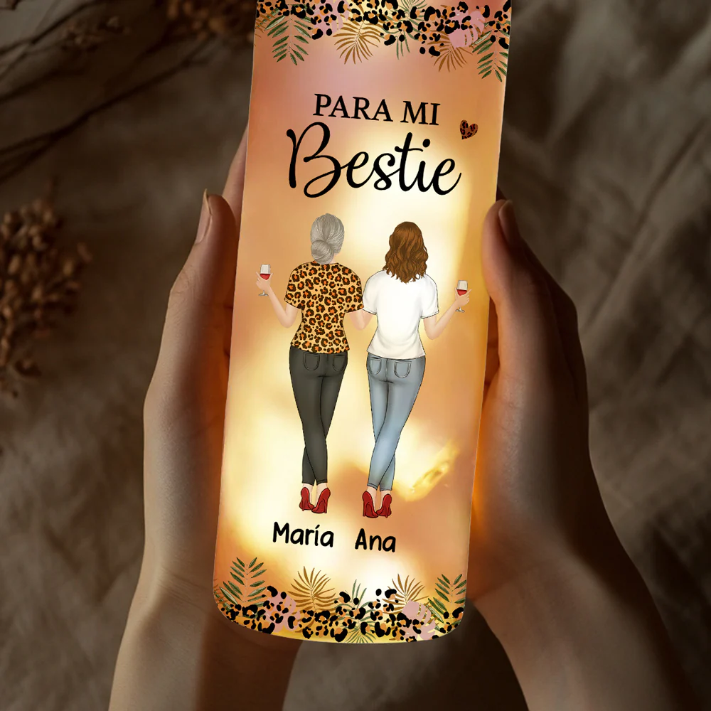 Eres Mi Hermana Del Alma – Lámpara De Botella Personalizada - Image 2