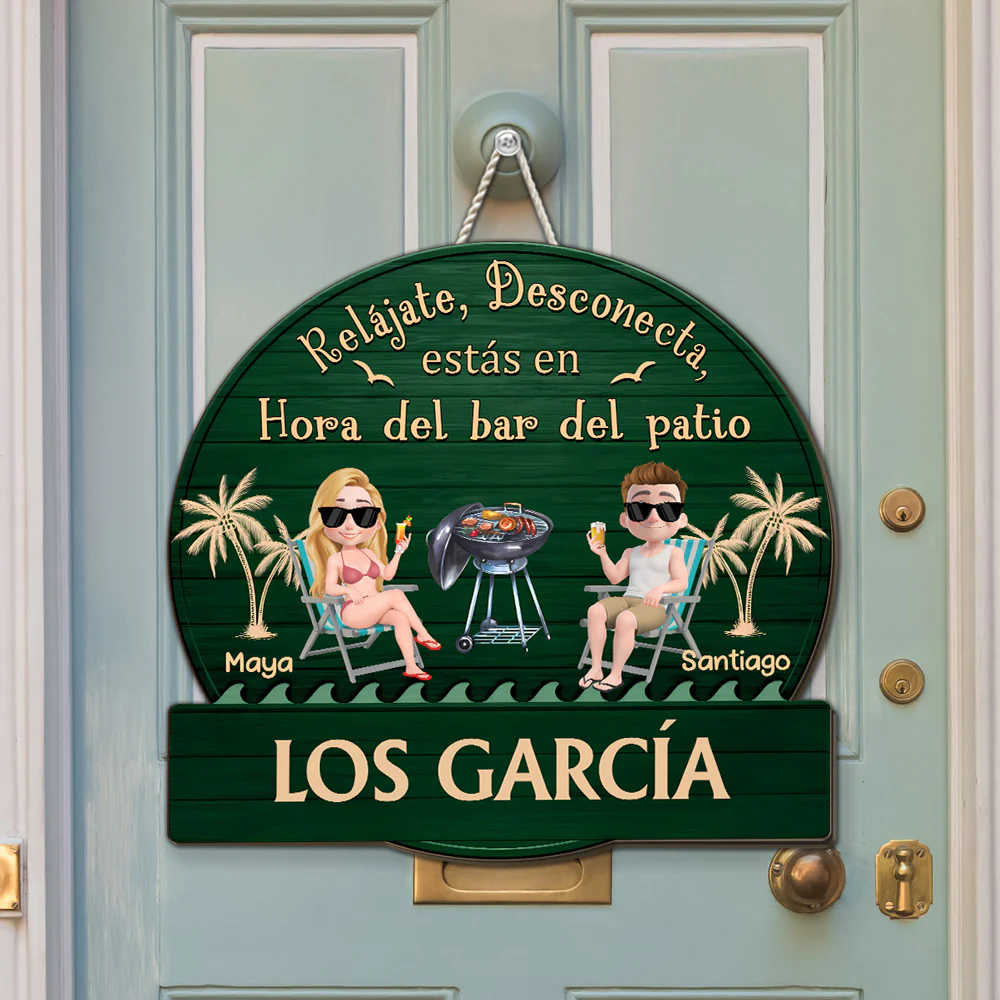 Es Hora Del Patio – Letrero De Madera Personalizado - Image 3