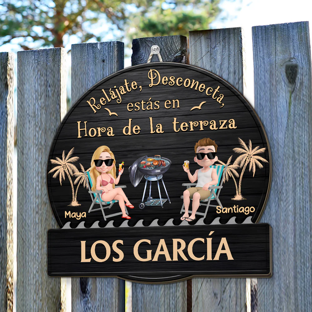 Es Hora Del Patio – Letrero De Madera Personalizado - Image 5