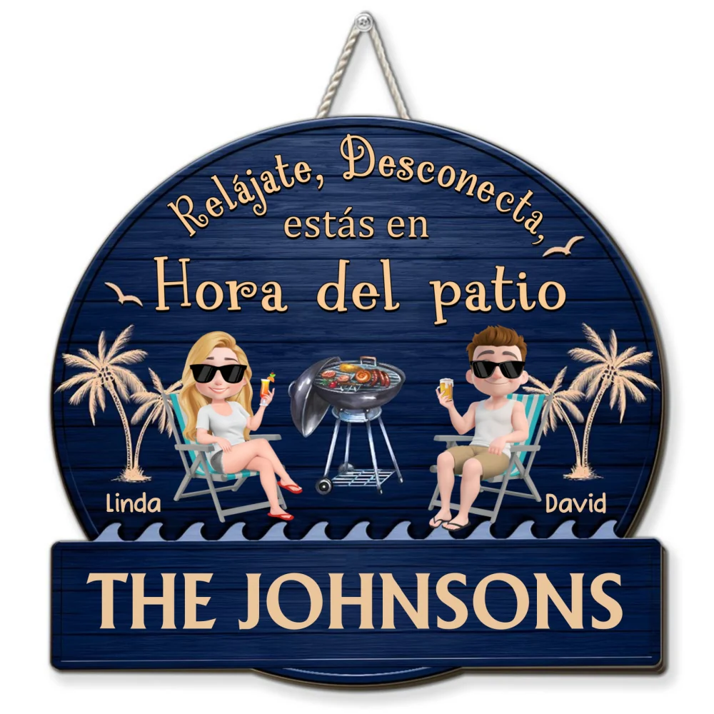 Es Hora Del Patio – Letrero De Madera Personalizado - Image 8