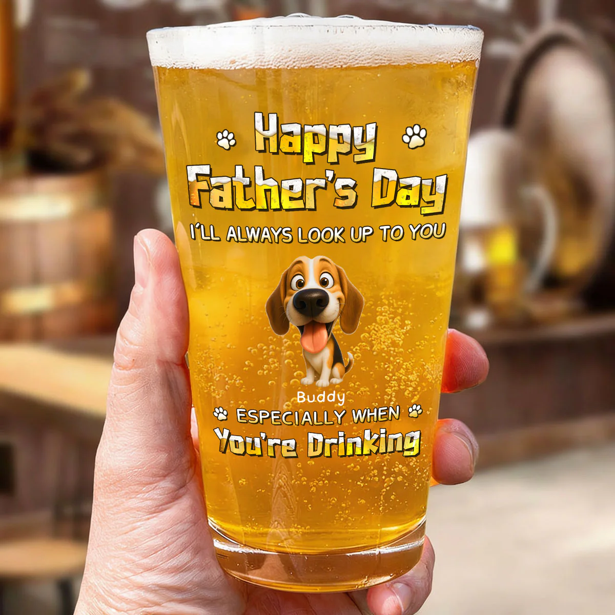 Especially When You Are Drinking - Personalized Custom Beer Glass - Image 3