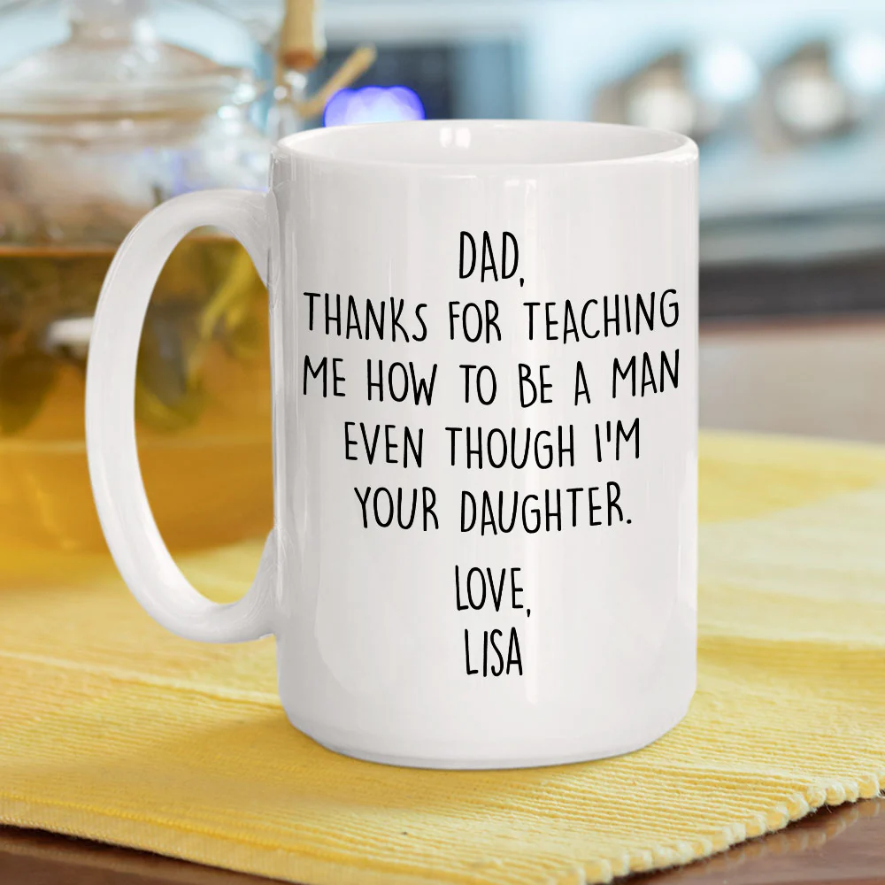 Even Though I Am Your Daughter - Personalized Custom Coffee Mug - Image 6