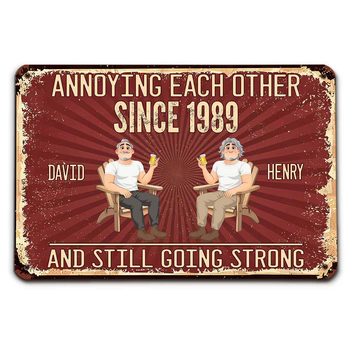 Everlasting Love 2 - Personalized Custom Metal Sign