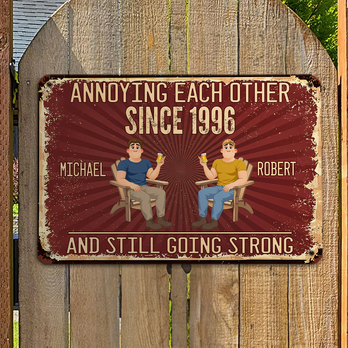 Everlasting Love 2 - Personalized Custom Metal Sign - Image 5
