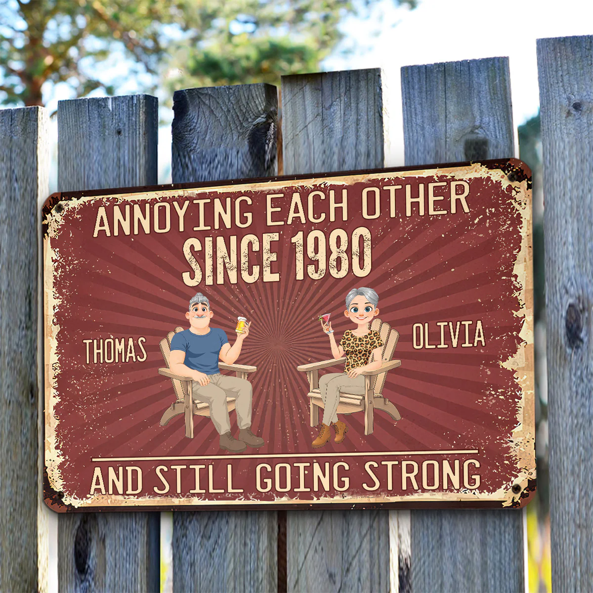 Everlasting Love - Personalized Custom Metal Sign - Image 3